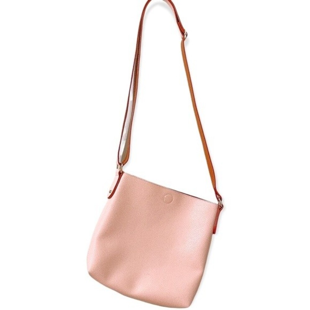 Minimalist Pink Cream Shoulder Bag